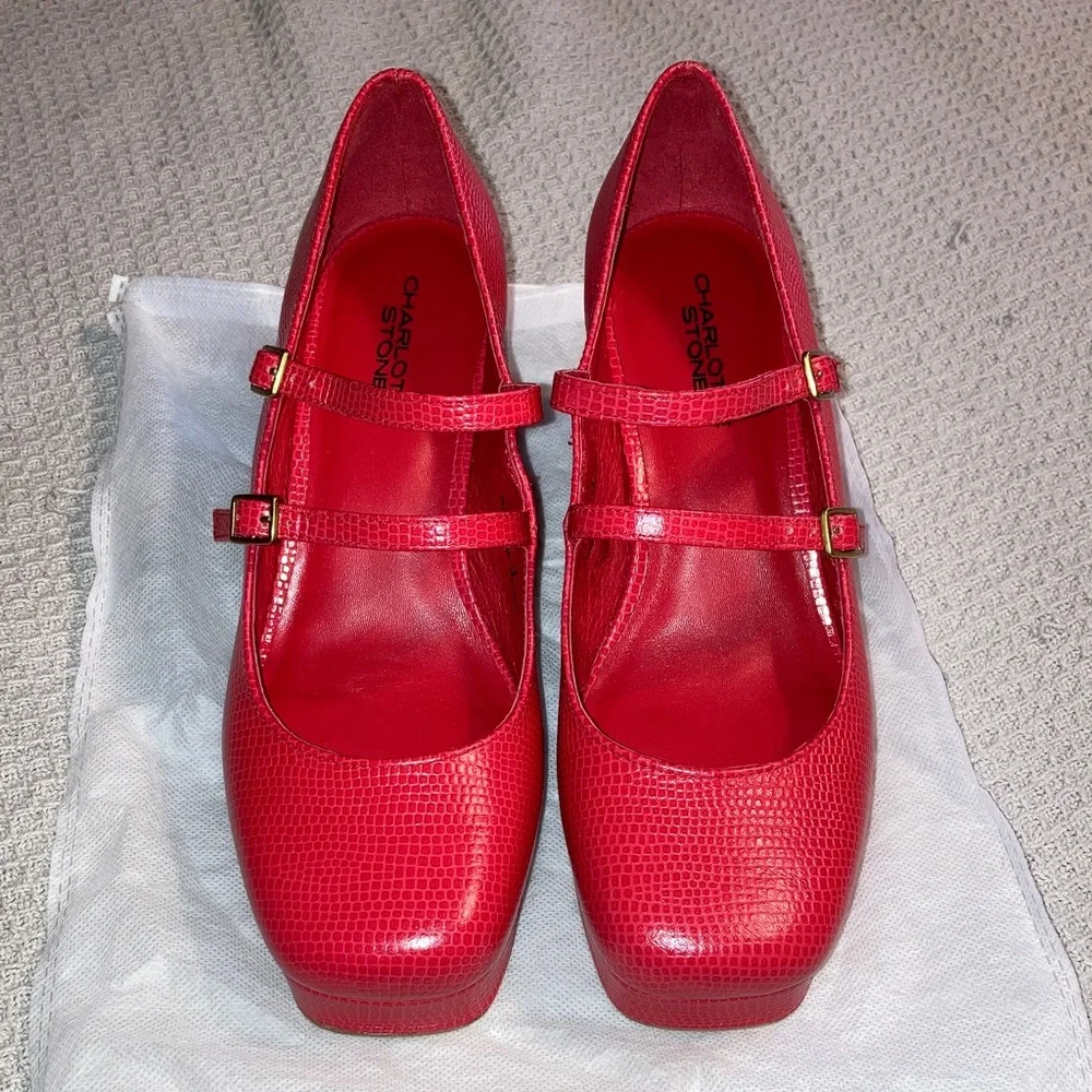 Charlotte Stone size 9 platform “Bizzy” heels in “Vamp” colorway. Like new. - Picture 1 of 4